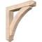 Ekena Millwork Thorton Arts and Crafts Smooth Bracket w/ Offset Brace, Douglas Fir, 5 1/2"W x 28"D x 28"H BKT0604X28X28THR03SDF - alternate 1